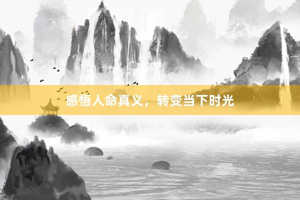 感悟人命真义，转变当下时光